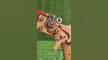 Simple idea unique mechanism for slingshot#woodworking #wooddesigner #woodscraft #classicwood