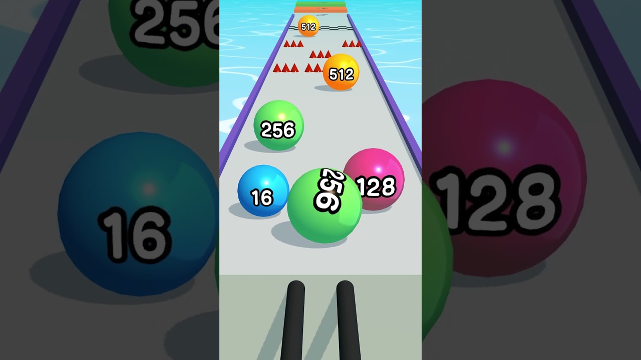 Ball Run 2048 New Level 🤡🤡🤡 #shorts #game #max #trending #gameplay