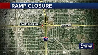 Kellogg to I-135 ramp closure starts Sept. 30