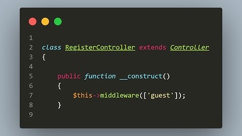 What is __construct() method in laravel controller? Very usefull!