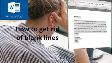 This video explains how to get rid of blank lines in Microsoft Word