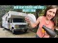 CtW 134 // How to Install Roof Vent Covers and Vinyl Insert Trim // Class C Camper Remodel