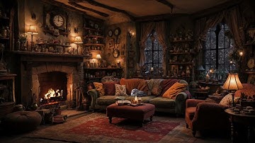 Blizzard Night at Weasley house | Cozy Winter 