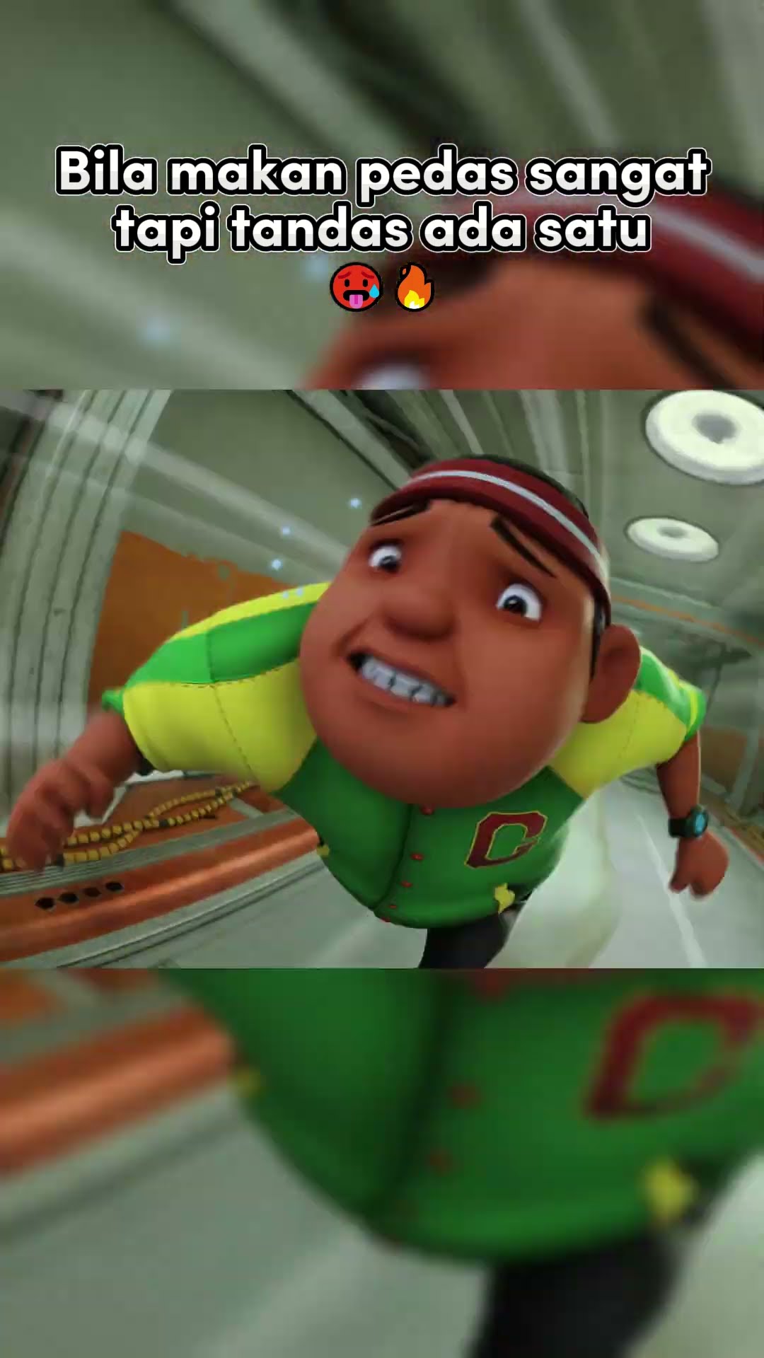 Dah lah perut sakit, tandas jauh pulak tu! ?? #BoBoiBoyGentar #Seterong #MONSTA