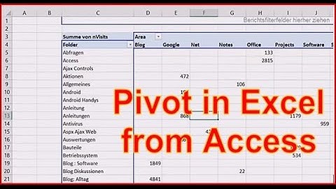 How to get a PivotTable in Microsoft Excel from an Access Database 2016
