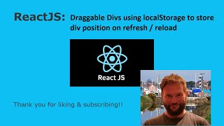 React Draggable using localStorage to save position of elements on reload/refresh