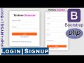 Registration and login forms in php with mysql and bootstrap  responsive  hindi
