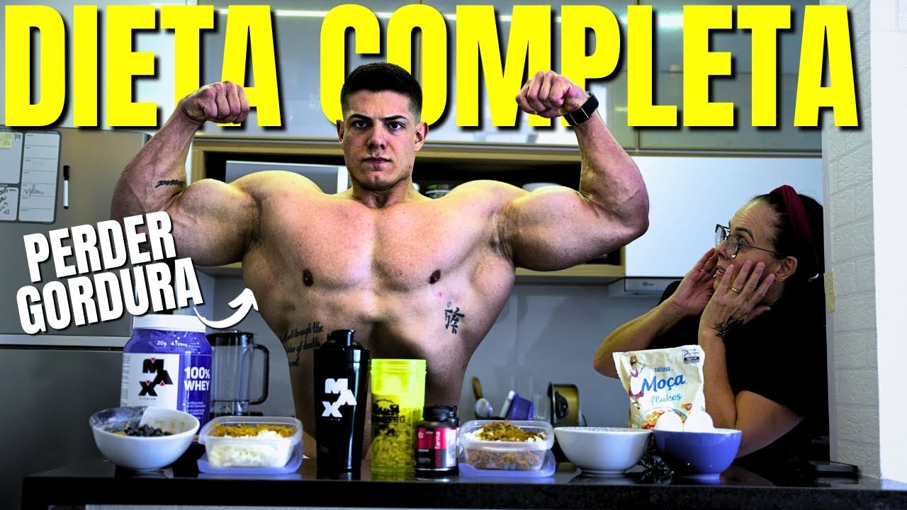 TUDO QUE EU COMO EM UM DIA PARA SECAR - DIETA INSANA DO TENENTE