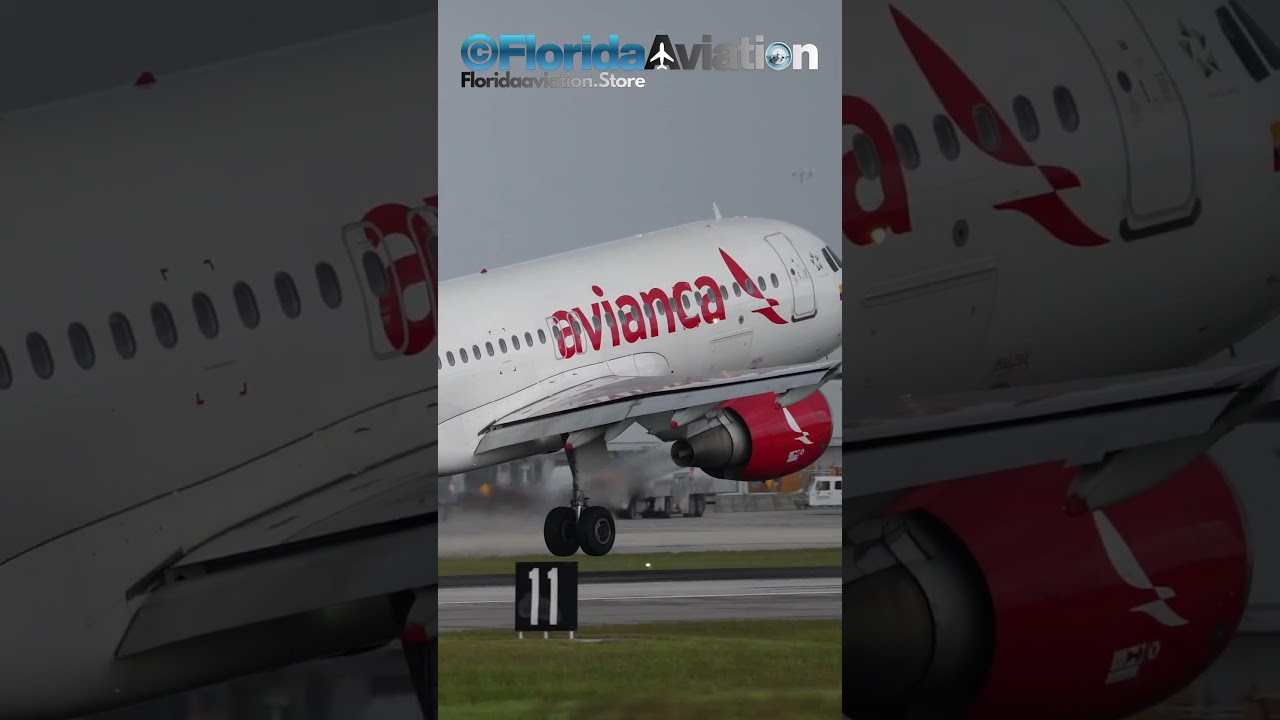 Airbus A320 Avianca Aircraft Smooth Landing at Miami International Airport KMIA | Plane Spotting