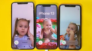 Little Girls Olivia iPhone FaceTime Audio incoming Call iPhone xs Max vs 13 128gb vs iPhone 11