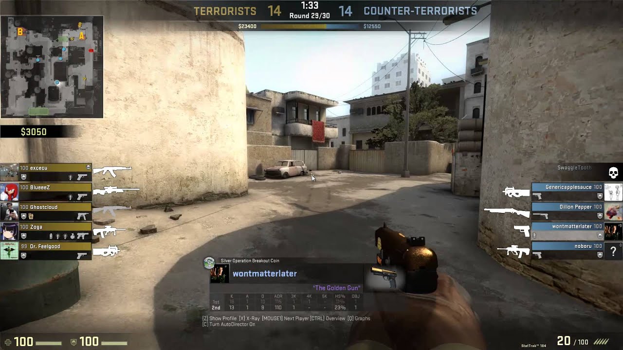 CS GO Ace to put the momentum back on CT side and eventual win - YouTube