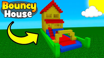 Minecraft Tutorial: How To Make A Bouncy House "Bouncy House In Minecraft"