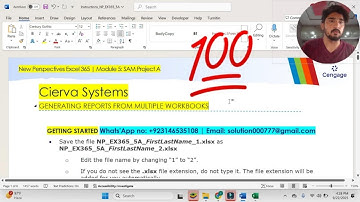 New Perspectives Excel 365 | Module 5: SAM Project A #CiervaSystems #excelmodule5