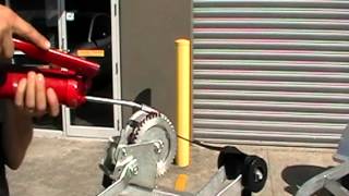 boat trailer maintenance ---Greasing the winch gears