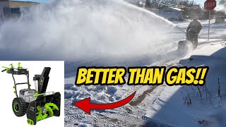 I broke my new electric snowblower [ASMR] EGO 56V SNT2405