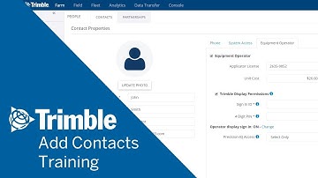 How to Add Contacts and Set Permissions | Online Training | Trimble Ag Software
