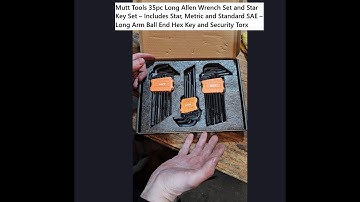 Mutt Tools 35pc Long Allen Wrench Set and Star Key Set Includes Star, Metric and Standard SAE   .,.