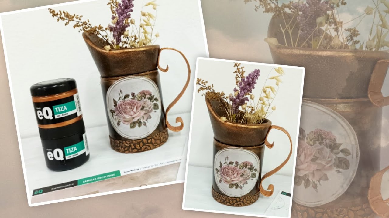 Jarra Vintage con Materiales Reciclados | Nina Druetta