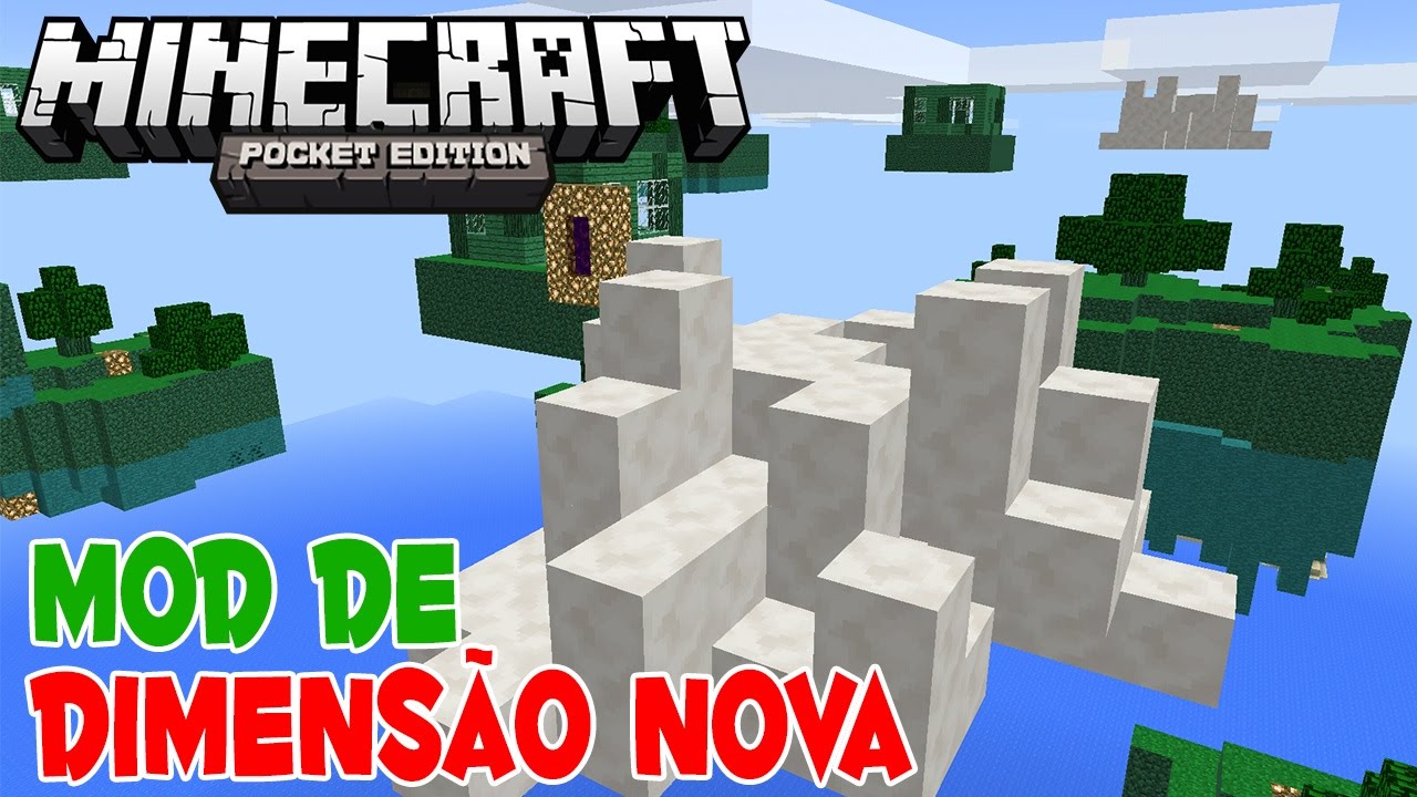 NOVA DIMENSÃO!!! MINECRAFT PE 0.13.0 | Aether Mod - YouTube