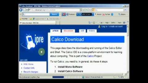 Calico: Installing Calico Software (Win 7)