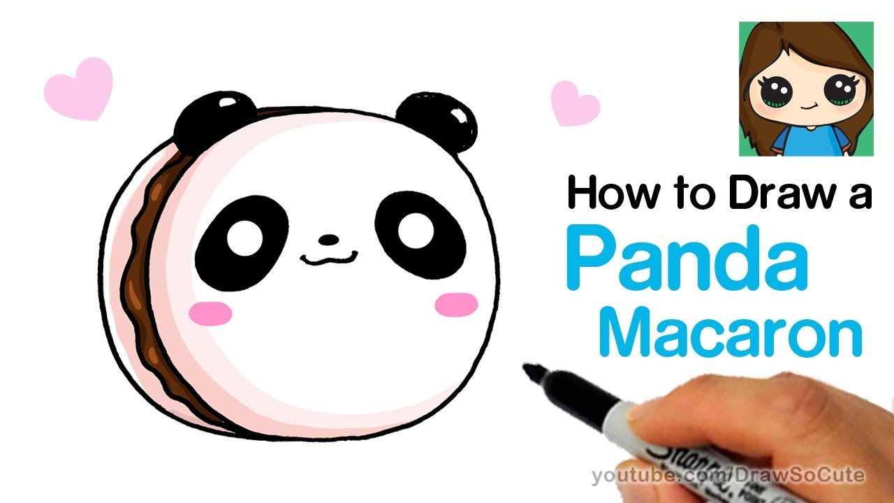 HOW TO DRAW A CUTE Panda KAWAII - how to draw an animal 