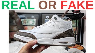 Air Jordan 3 Retro Mocha Men's Shoes - Real Or Fake - J3 Unboxing