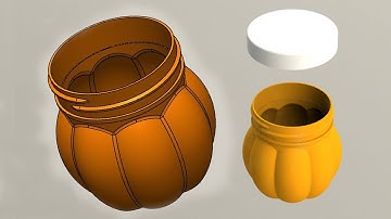 SOLIDWORKS TUTORIAL: PUMPKIN JAR WITH CAP PART 1/2