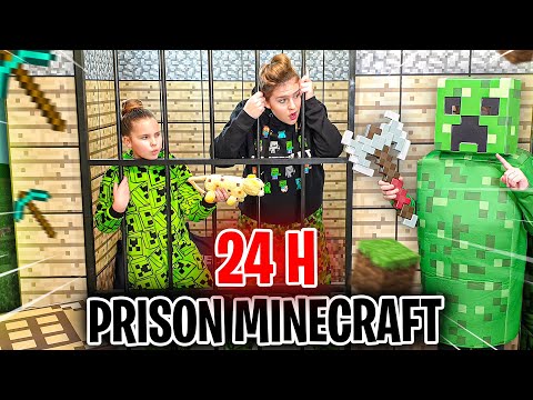 24H DANS UNE PRISON DE MINECRAFT !