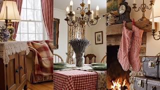 Nostalgic Cottage Decor: Decorating with Red Gingham & Vintage Plaid