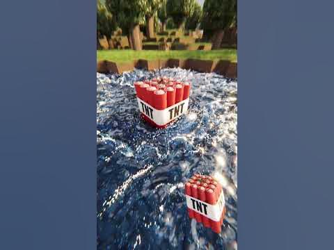 tnt-vs-water-realistic-physics-minecraft-rtx-shorts-minecraft