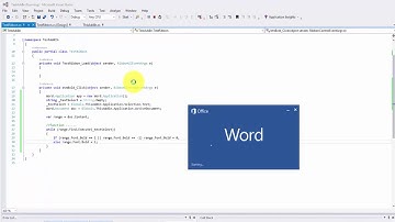 How i create Word Add-ins and Convert VBA From Word to C#