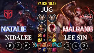 SB Natalie Nidalee vs KT Malrang Lee Sin Jungle - KR Patch 10.19