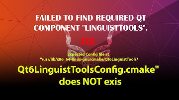 Failed to find required Qt component "LinguistTools" -Qt6LinguistToolsConfig.cmake"  does NOT exist