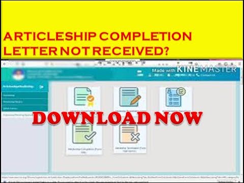 Articleship completion letter not received - Form 108 ICAI SSP | Chartered Guide