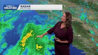 Morning showers will clear this afternoon