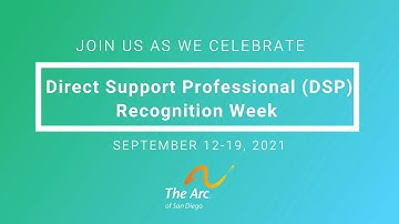 Direct Support Professional Recognition Week 2021