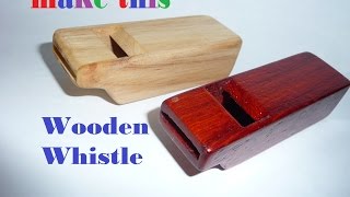 make this simple wooden whistle This video walks you through how to make a wooden whistle using a scroll saw or coping saw and a few scraps of wood.