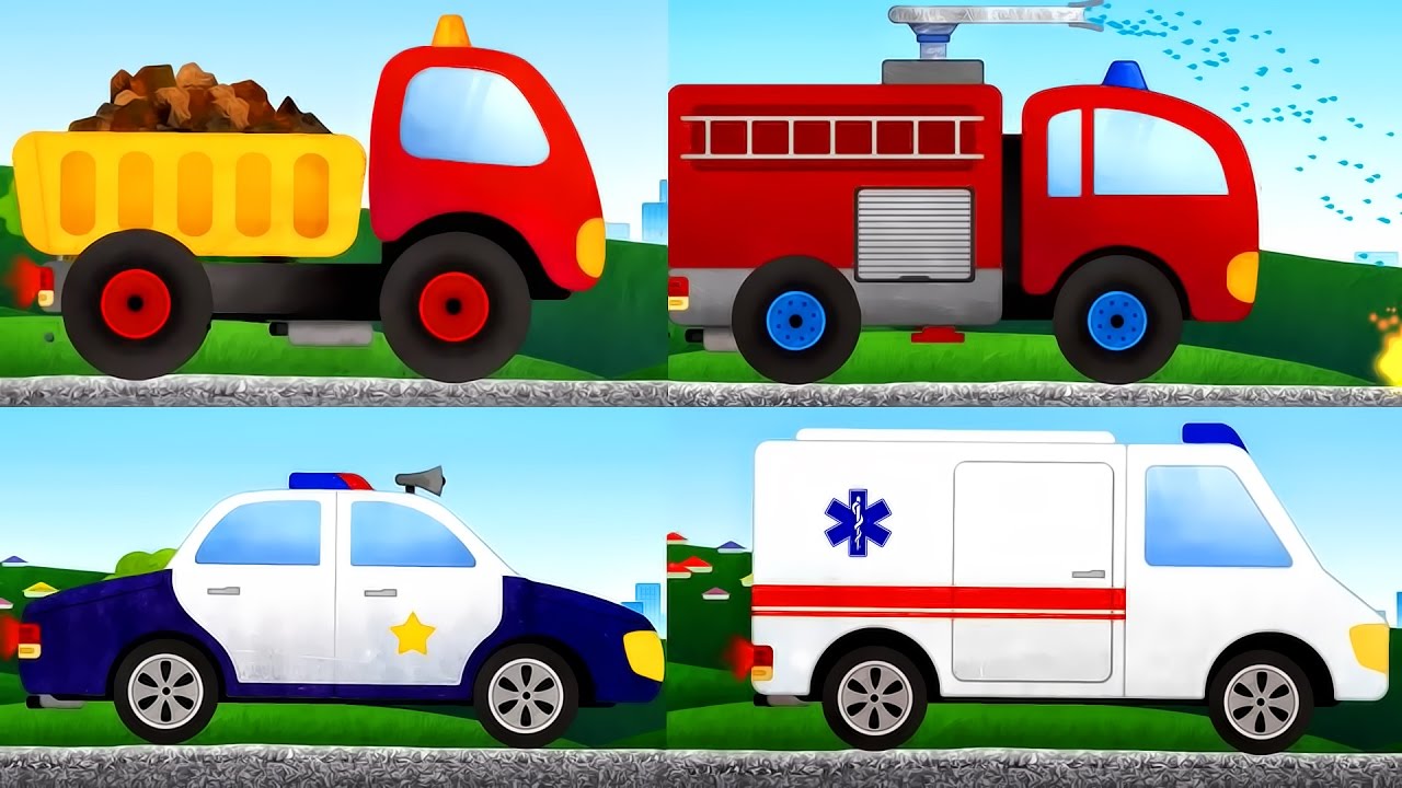 VROOM!  Police Car, Fire Truck, Ambulance  Cars \u0026 Trucks for Kids  Best iOS\/Android Game for 