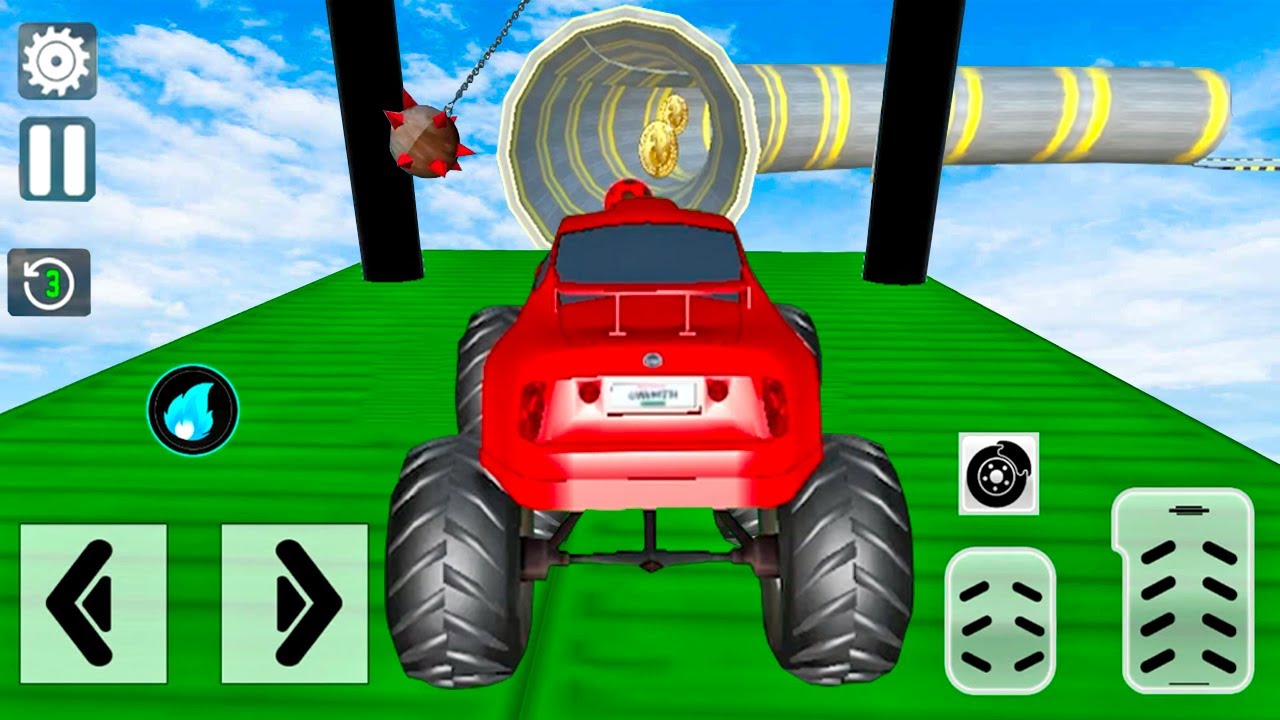 Juegos De Carros Monster Stunts Juegos De Autos Monstruos 4x4 Youtube