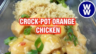 ✨Skinny Crockpot Orange Chicken🍊WW Friendly Slow Cooker Recipe / Weight Watchers +Calories &amp; Macros!