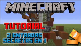 Tutorial Redstone - 2 Entradas secretas en 1 ( Minecraft / Xbox / PlayStation / Pc )