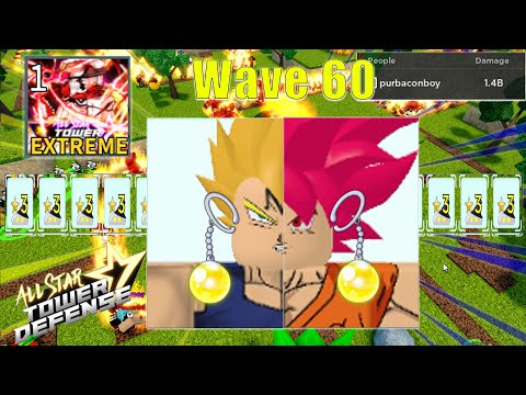 เวฟ g New Level 80 Veguko (Vegito) in Extreme Infinite Mode | Wave 60 Solo Gameplay | All Star Tower Defense
