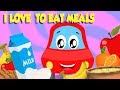 I Love To Eat Meals | Little Red Car Cartoon Songs by Kids Channel
