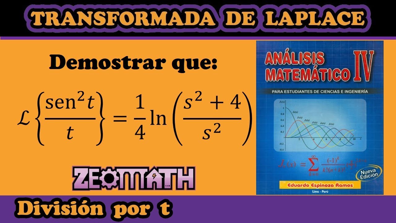 Transformada de Laplace de la división por «t» | L{sen^2(t)/t