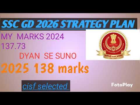 Ssc gd 2026 last month strategy plan #rwa #sscgd #sscgd #ssc 