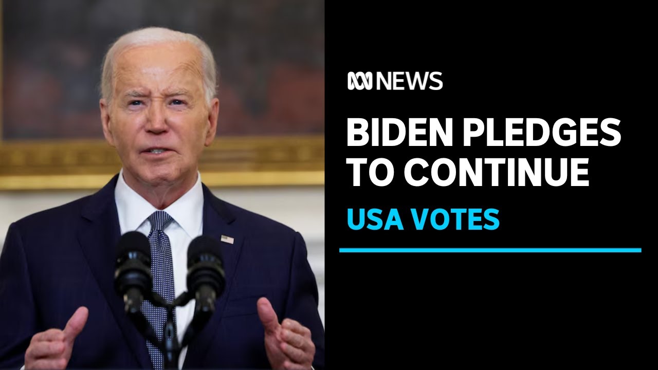 US President Joe Biden has pledged to say in the presidential race | ABC News