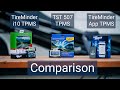 Comparison of Tire Pressure Monitoring Systems: TST 507, TireMinder i10, and TireMinder SMART App