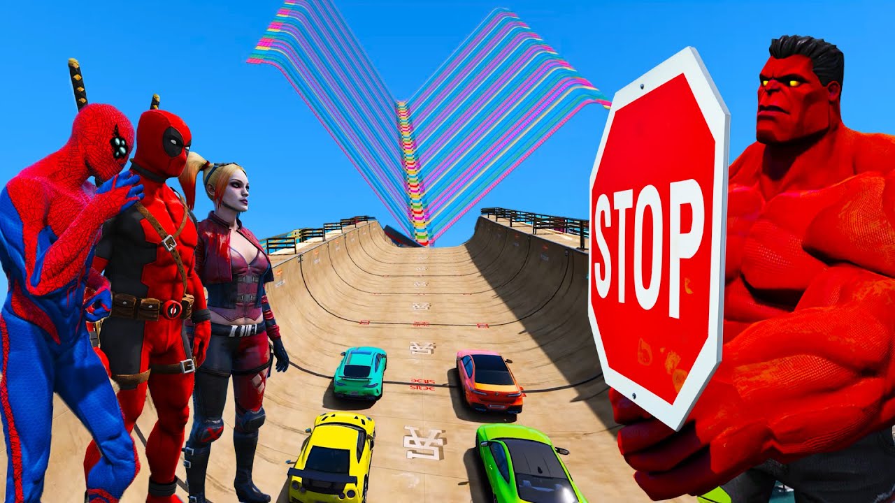 Top 20 best Ramps Stunts Parkours moments of 2023 Superheroes Spiderman ...