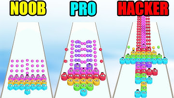 NOOB vs PRO vs HACKER in Sticky Numbers 3D