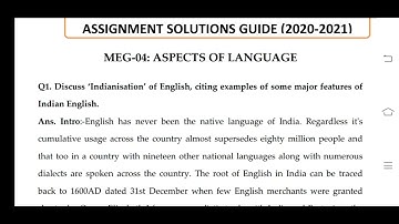 MEG 4 Ignou Solved Assignment 2020-21